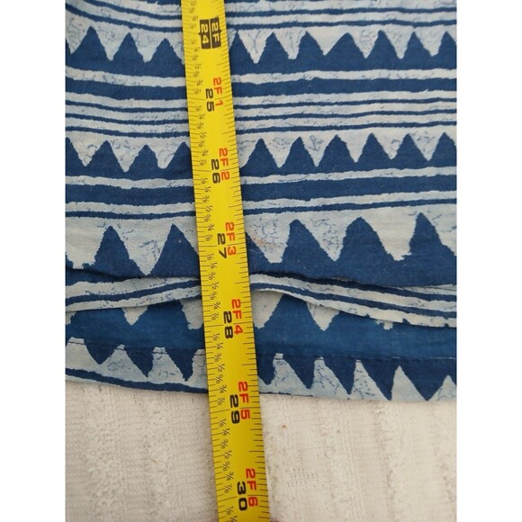 Gap Blouse Women’s Size Medium  V Neck Sleeveless Floral Blue Bohemian Peasant - Picture 10 of 14